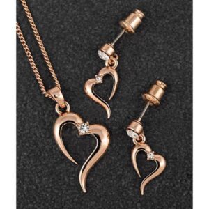 Open Heart RGP Necklace Earrings Set