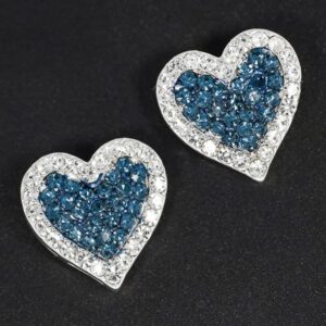 Te Amo Silver Plated Midnight Romance Earrings