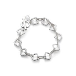 Geometric Contemporary Silver Plated Bracelet