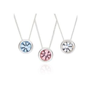 Equilibrium Silver Plated Crystal Necklace