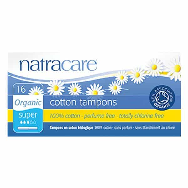 Natracare Organic Cotton Tampons with Applicator – Super