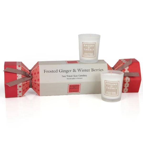 Christmas Cracker Frosted Ginger & Winter Berries – 2 Travel Candles