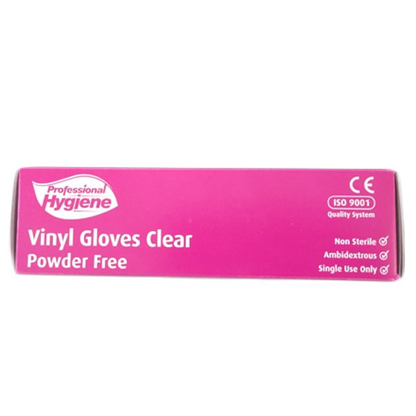Gloves Vinyl Powder Free Clear (Large)