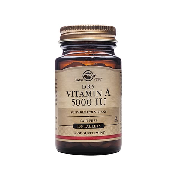 Solgar Dry Vitamin A 5000 IU (1502 ug) – (100) Tablets