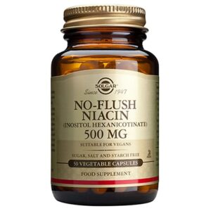 Solgar No-Flush Niacin (Inositol Hexanicotinate) 500mg Capsules (50)