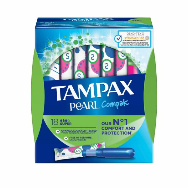 Tampax Pearl Compak Super Applicator Tampons (18)