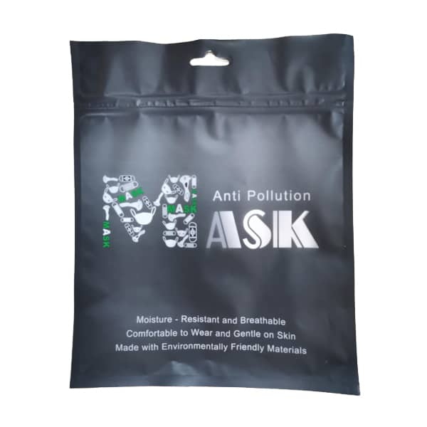 Reusable Large Black Cotton Face Mask with valve PM 2.5 KN 95  (includes 2 filters)