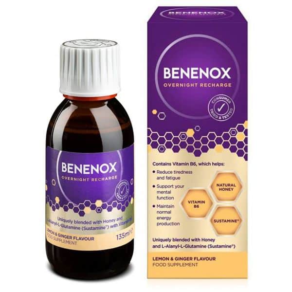 Natures Aid Benenox Overnight Recharge Blackcurrant Liquid (135ml)