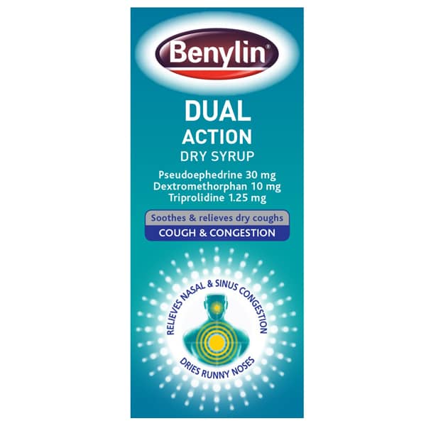 Benylin Dual Action Dry Cough Syrup (100ml)
