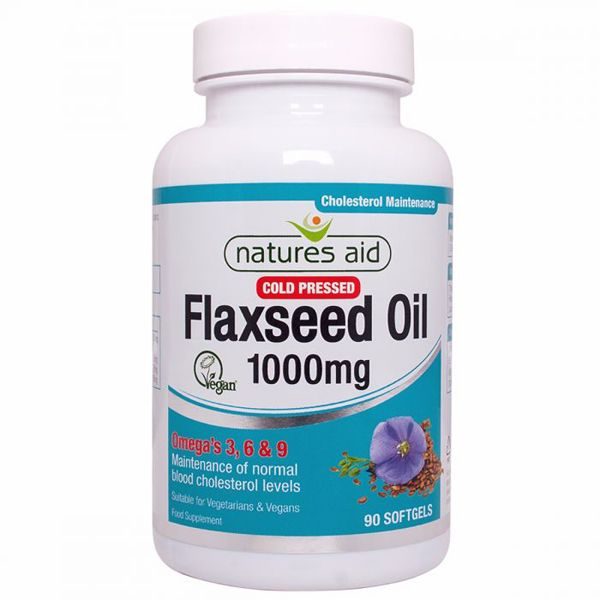 Natures Aid Flaxseed Oil 1000mg Softgels (90)