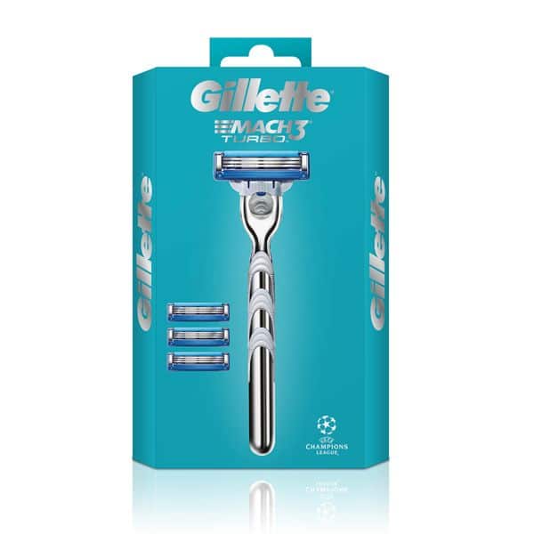 Gillette Mach 3 Turbo Razor for Men and 4 Refill Blades - Pharmhealth ...