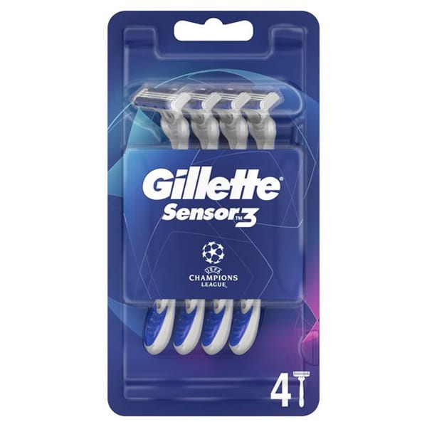 Gillette Sensor 3 Comfort Disposable Razors 4pk