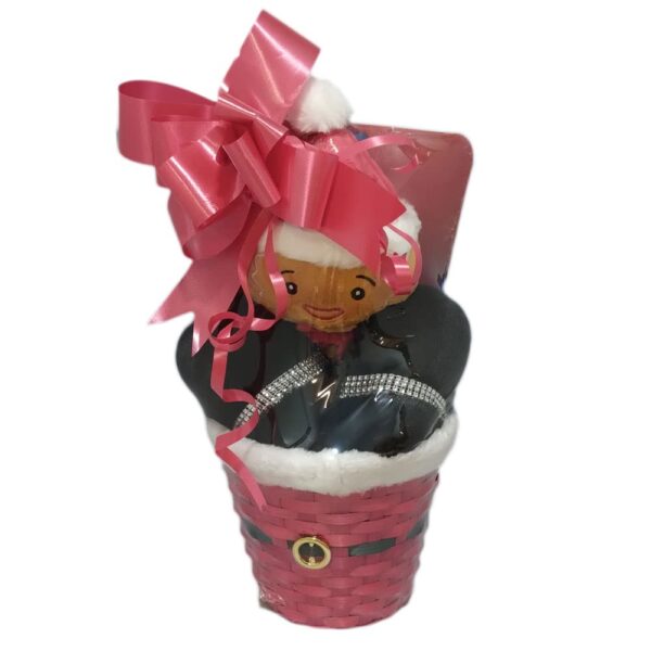 Xmas Basket with hotwater bottle & slippers