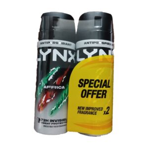 Lynx Africa Twinpack Anti-Perspirant 150ml x 2