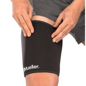 Mueller Thigh Neoprene Sleeve worn on thigh - Pharmhealth
