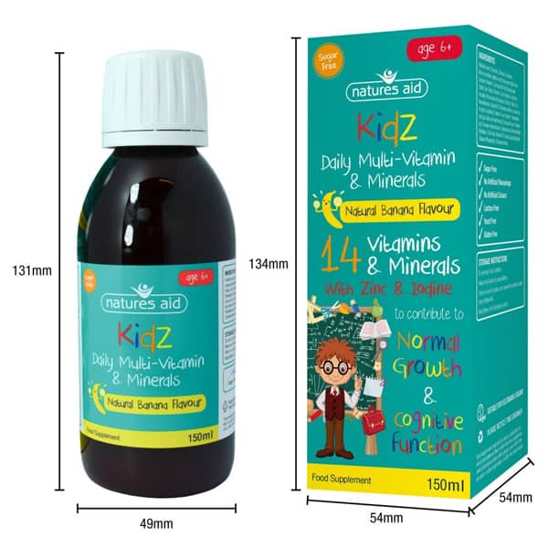 Kids Multi-Vitamins & Minerals by Natures Aid (150ml)