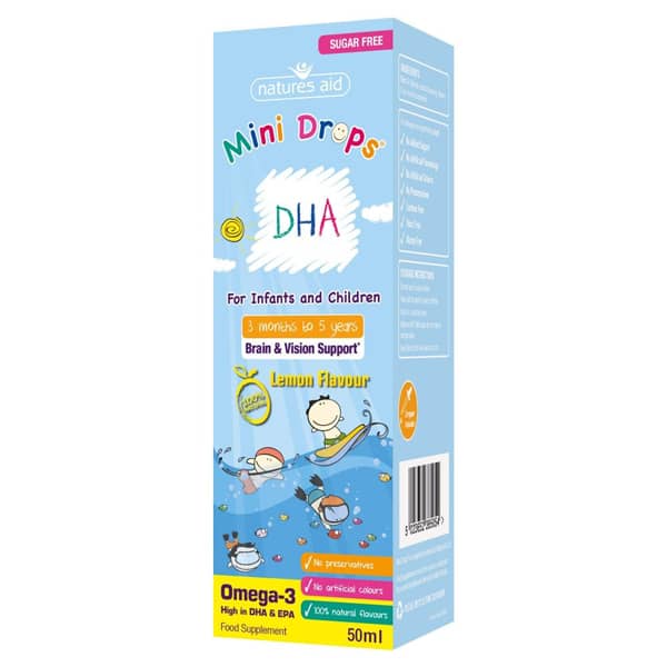 DHA Mini Drops for Children by Natures Aid (50ml)