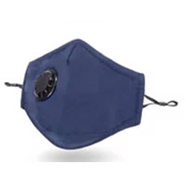 Navy Cotton Face Mask with valve PM 2.5 KN 95  (includes 2 filters)