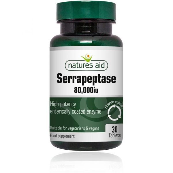 Natures Aid Serrapeptase 80,000IU – (30) Tablets