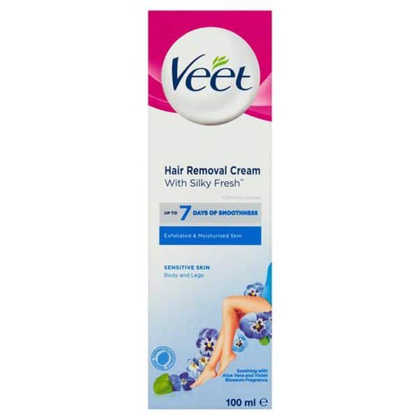 Veet Hair Removal Cream with Aloe Vera for Sensitive Skin 100ml - Feminine  Hair Removal