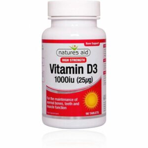 Natures Aid Vitamin D3 1000IU – (90) Tablets