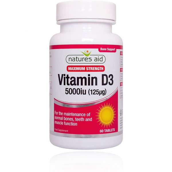 Natures Aid D3 5000IU (125µg) – (90) Tablets