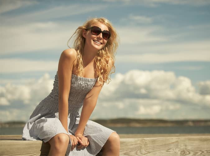 Young woman during summer