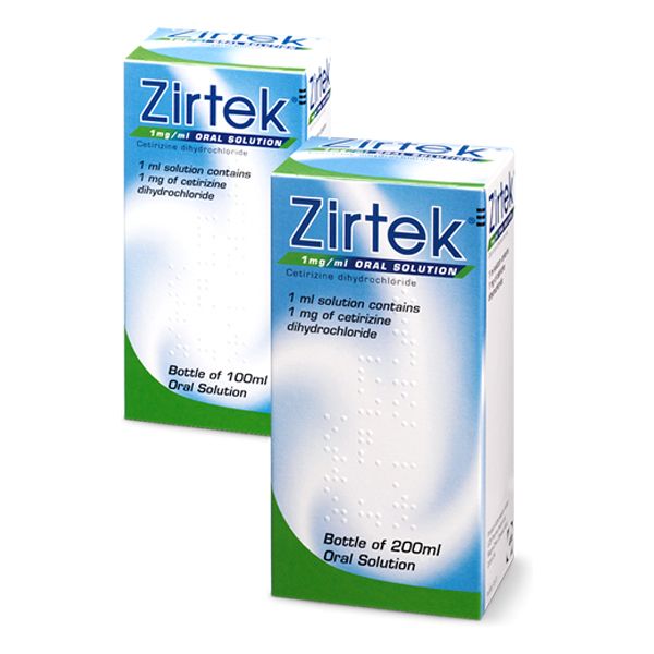 Zirtek Liquid Cetirizine 1mg/1ml oral Solution